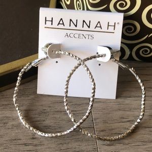 Cute Wavy Silver Tone Hoop Earrings